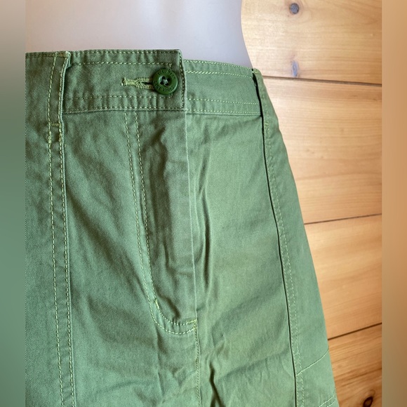 L.L.Bean green Cargo style cotton skirt - Picture 4 of 5